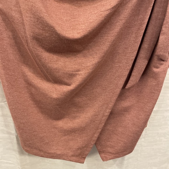 Mind Matter NWT Side Belted Wrap Dress Rose Gold Knee Length Short Sleeve Medium - Picture 8 of 16